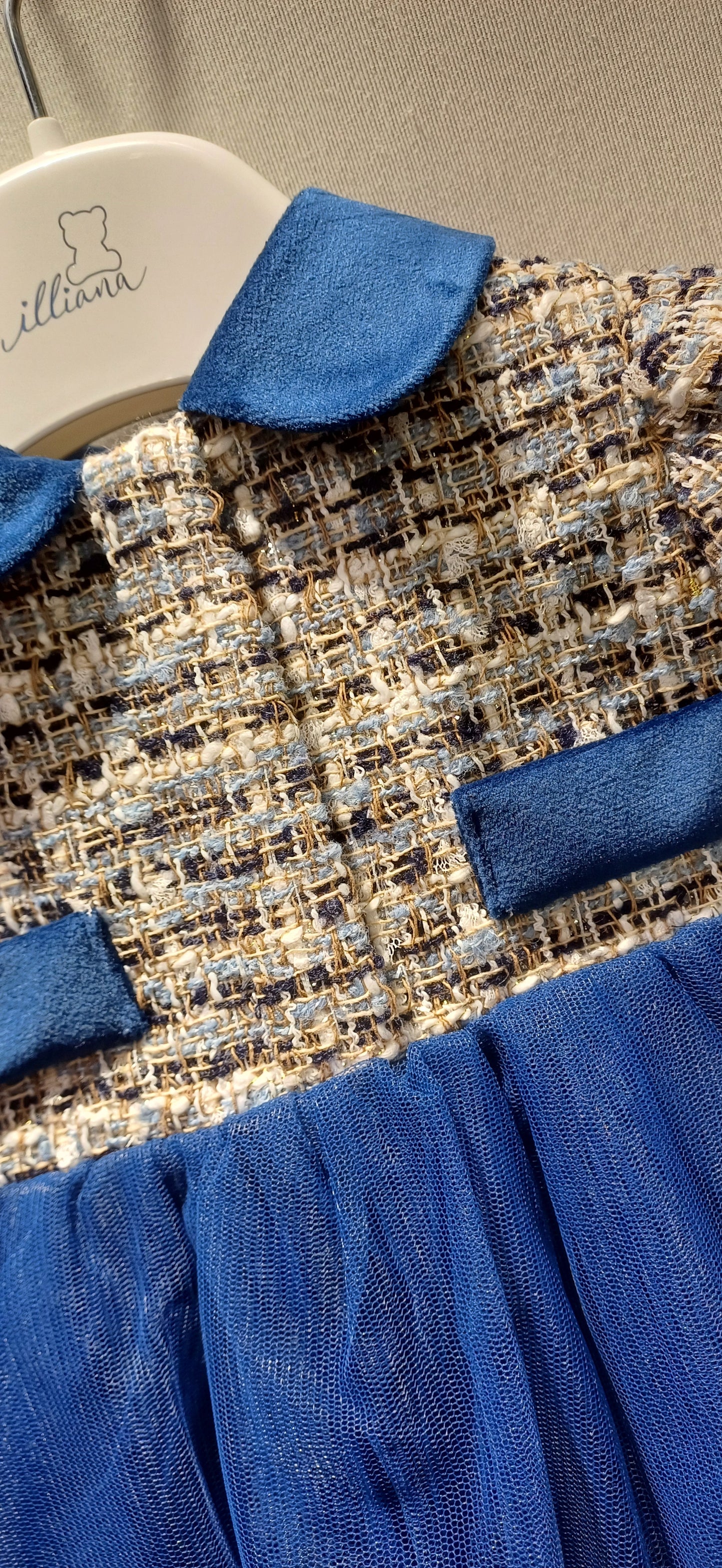 Abito Illiana tulle blu