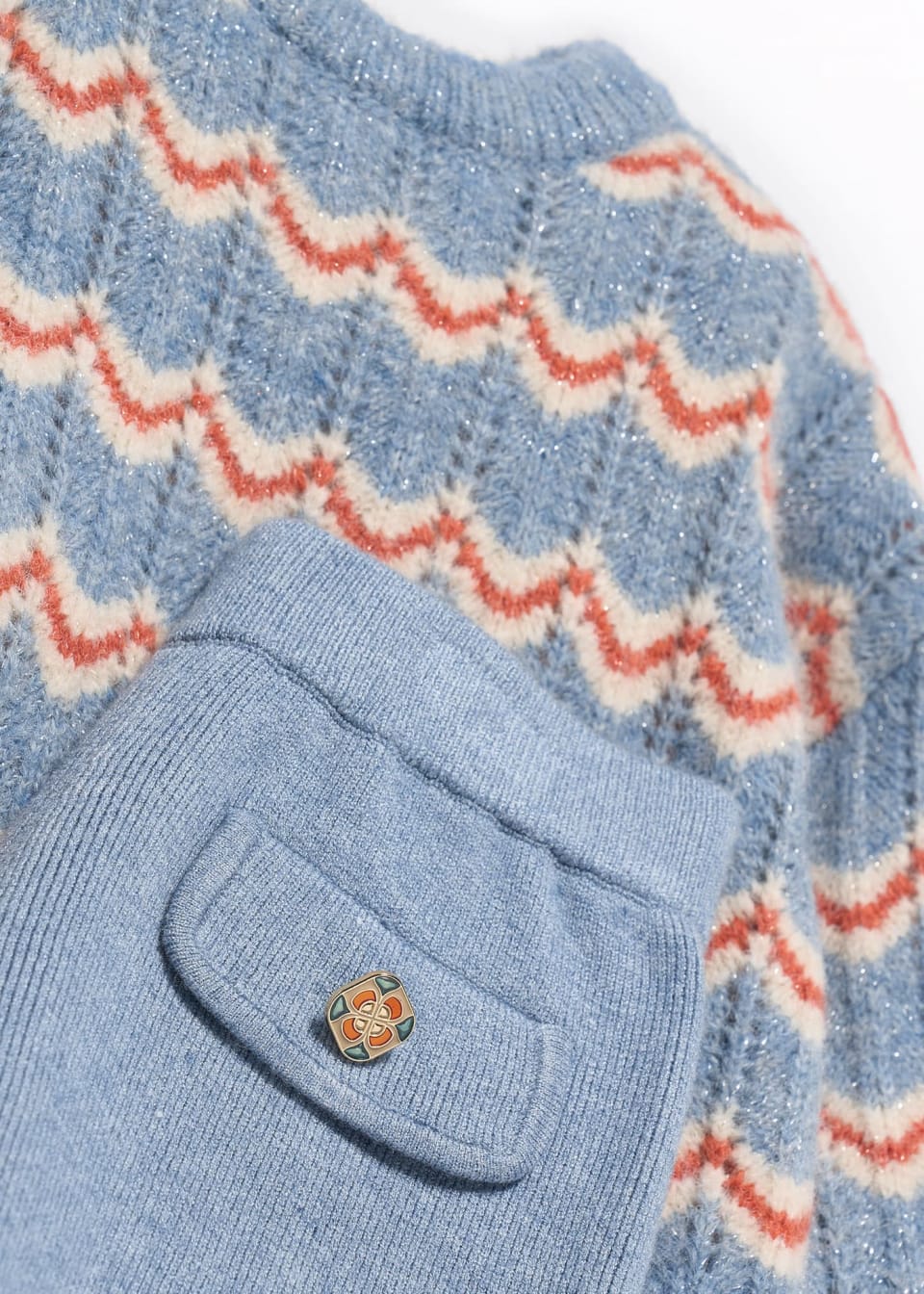 Abel & Lula set maglia celeste