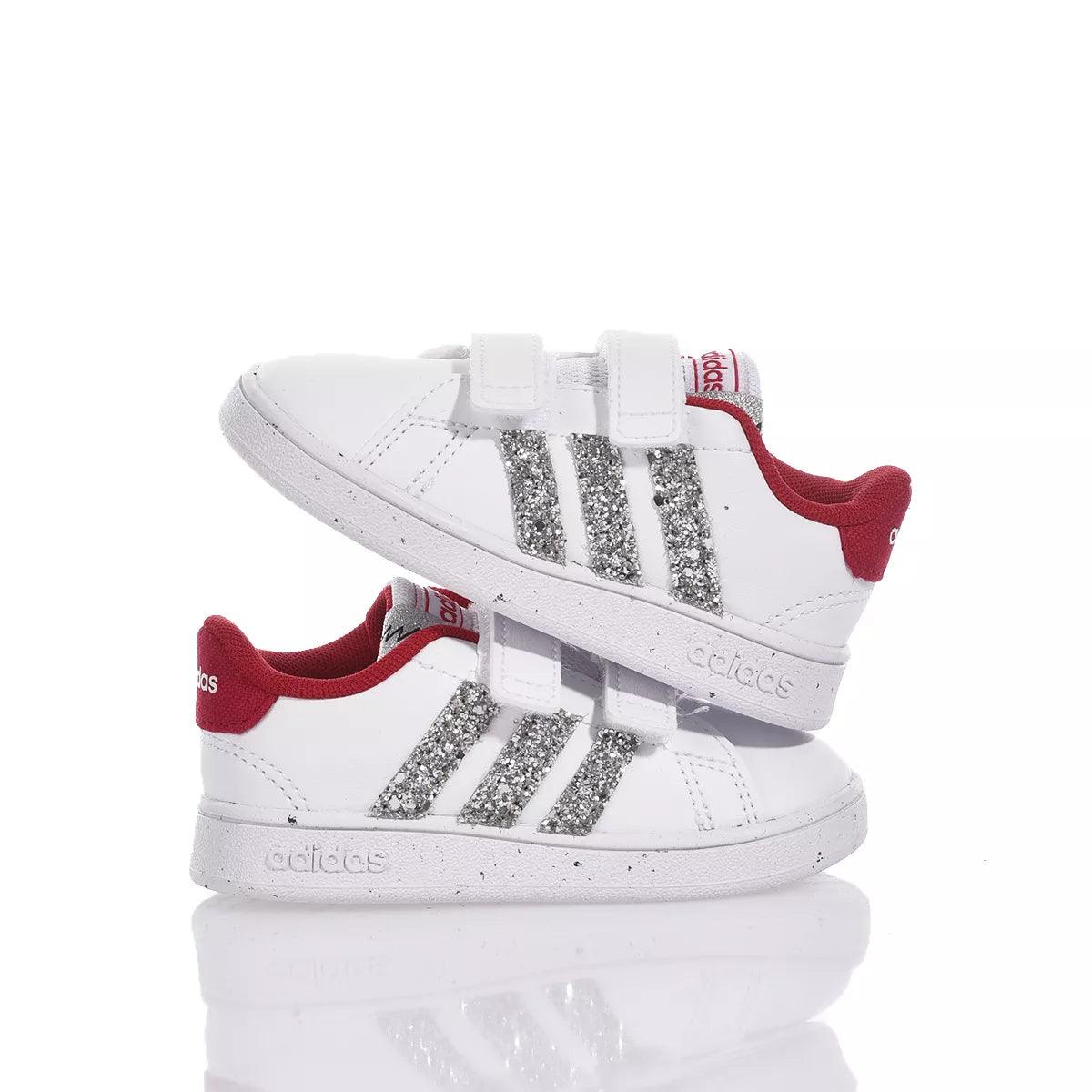 Adidas Baby Red & Silver