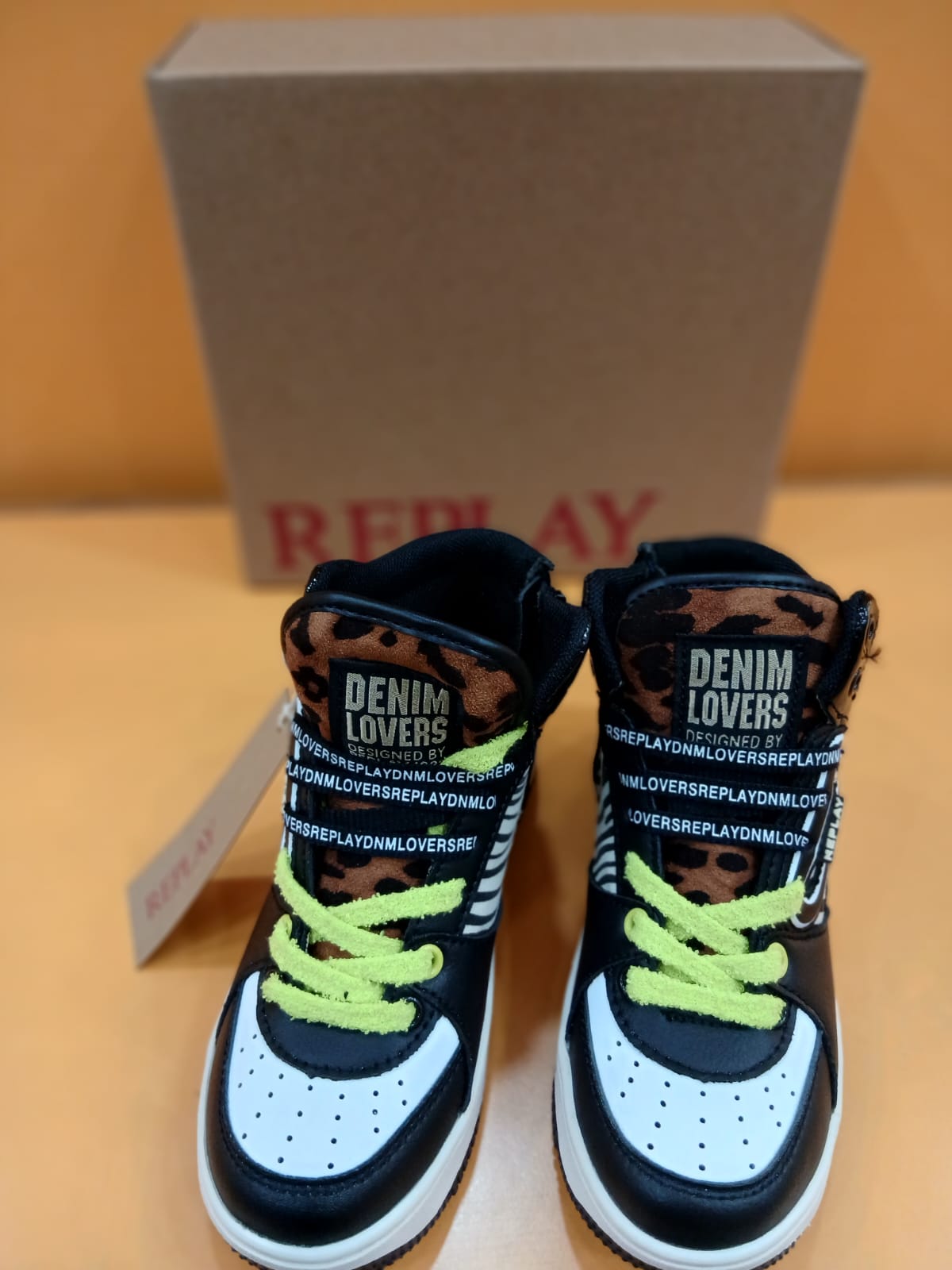 Replay sneakers zebra/nero