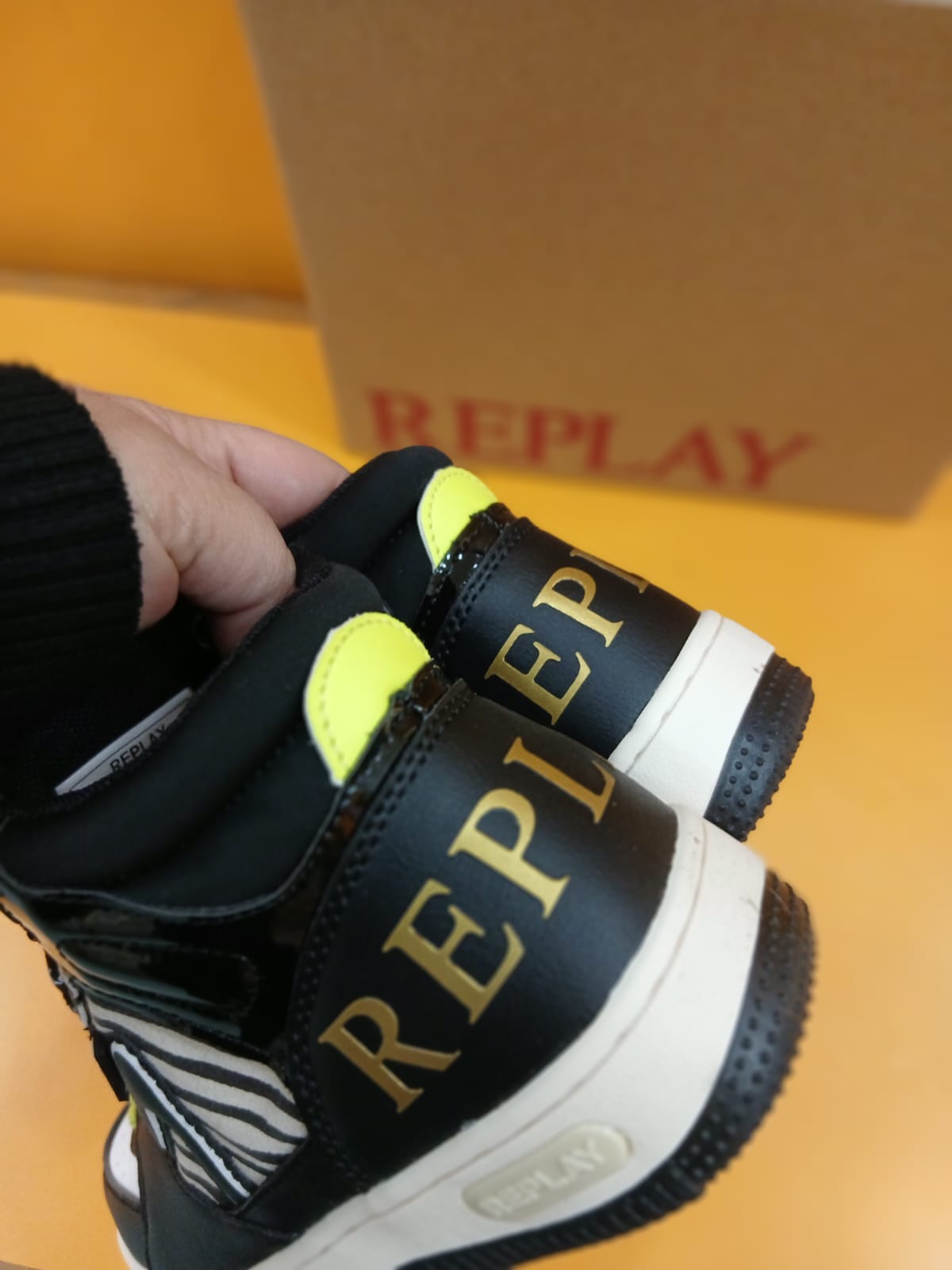 Replay sneakers zebra/nero